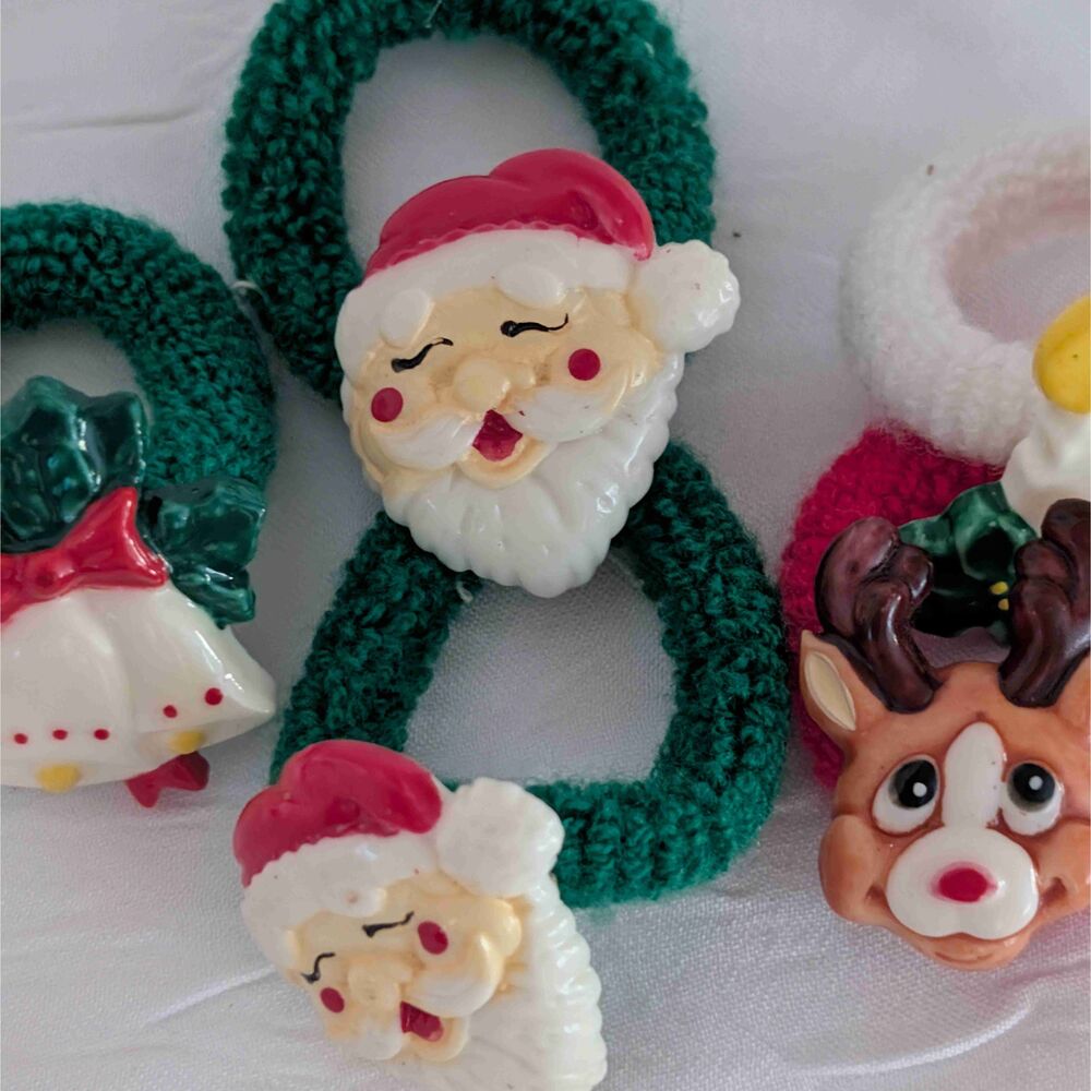 Vintage Nostalgia Festive Christmas Hair Style Ponytail Ties Beauty Gift Girl